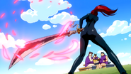 Erza summons Benisakura against the Jiggle Jugs Gang