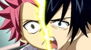 Gray gets ready to fight Natsu