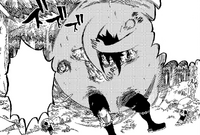 Bloodman drags Gajeel down with him