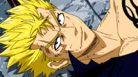 Beaten Laxus' smile