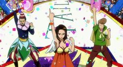 Wakaba, Macao y Cana en el festival