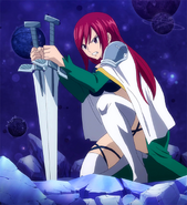 Erza struggles against the beast