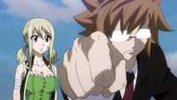 Lucy and Loke fight against Tartaros