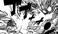 Laxus Attacks Atlas Flame