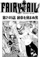 Natsu on the cover of Chapter 245