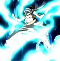 Natsu absorbing power of the Etherion