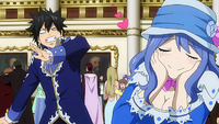 Gray freaked out by Juvia