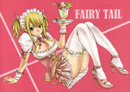 Lucy as a waitress from Fantasia Artbook