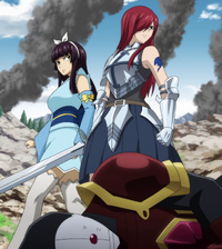 Erza arrives to Hargeon