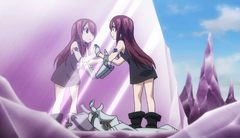 Erza se Mira Convertida en Niña