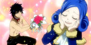 Gray proposes to Juvia in her mind