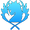 Blue pegasus symbol