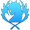 Blue pegasus symbol