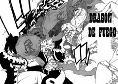 Natsu e Igneel golpean a Mard y Acnologia.