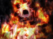 Natsu inside Zancrow's flames