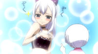 A young Mirajane blushes