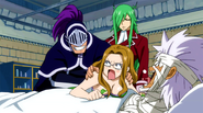 Bickslow suggest her to stay with Elfman in the bed