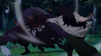 Gajeel faces Bloodman