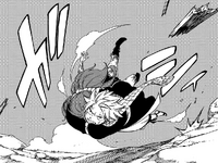 Natsu saves Erza