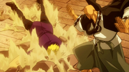 Laxus overpowered by Jura