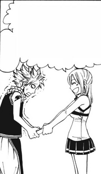 Lucy gives Natsu another book