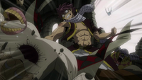 Natsu attacks Crawford