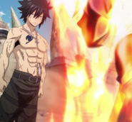 Gray runs into Natsu