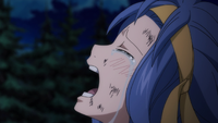 Levy cries as Gajeel disappears