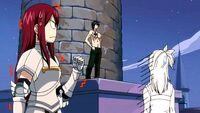 Lucy and Erza's reactions