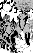Erza and Mirajane defend the chairman