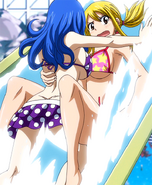 Juvia sliding with her love rival