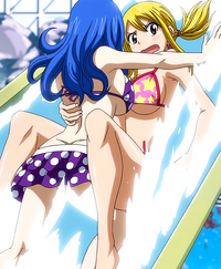 Juvia at the slide with her love rival