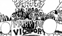 Fairy Tail cheers for their team