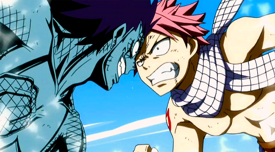 fairy tail natsu vs gajeel