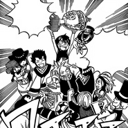 Natsu holding up Romeo