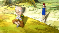 Erza talks with Makarov about Laxus