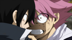 Natsu confronta a Zeref