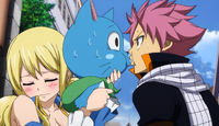 Natsu and Happy kiss