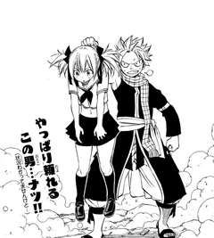 Natsu atrapa a Chelia