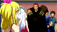 Lucy sees Gildarts for the first time