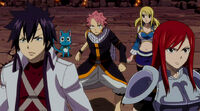 Team Natsu about to battle