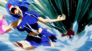 Meredy hit by Juvia's Water Rush