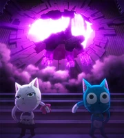Charle e Happy riescono a distruggere il cure di Grimmoire Heart