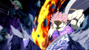 Natsu tries to punch Zalty