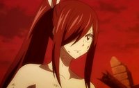 Erza surprised to see the Twin Dragons