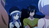 Gray and Juvia mention being healed by Sherria