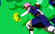 Natsu attacks the slime