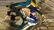 Wakaba is knocked out by Bacchus