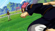 Natsu attempts to attack for the second time