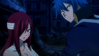 Erza and Jellal see Millianna